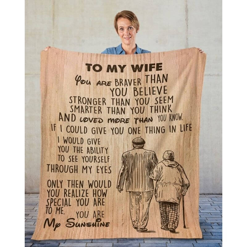 To My Wife - From Husband - F024 - Premium Blanket-Jolura