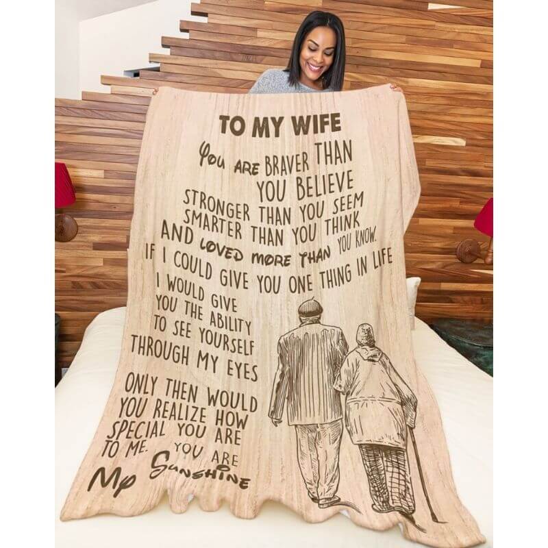 To My Wife - From Husband - F024 - Premium Blanket-Jolura