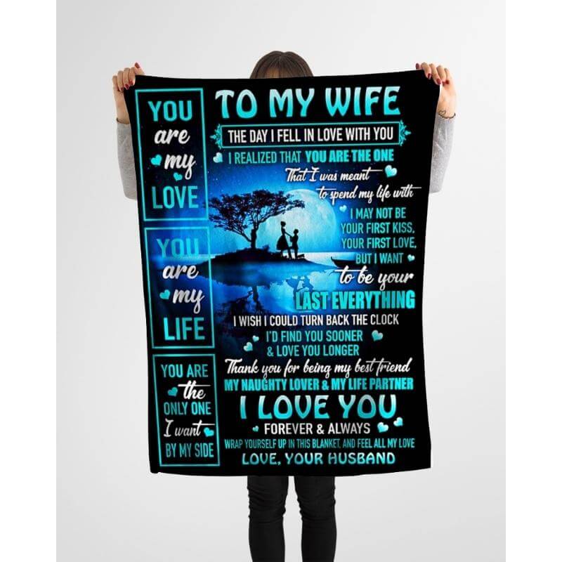 To My Wife - From Husband - A334 - Premium Blanket-Jolura