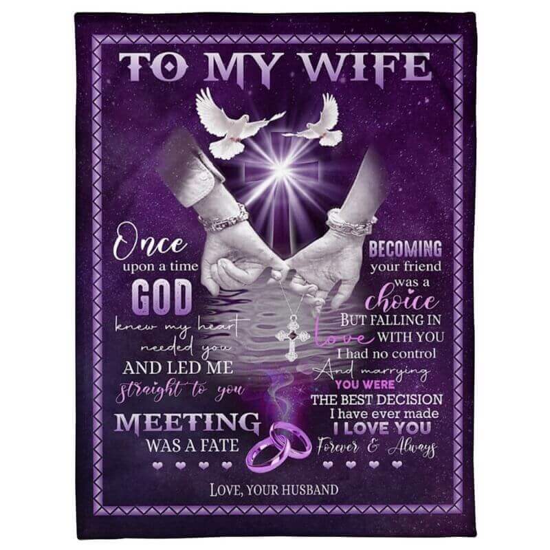 To My Wife - From Husband - A355 - Premium Blanket-Jolura