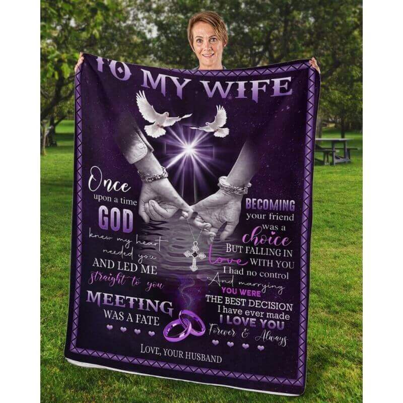 To My Wife - From Husband - A355 - Premium Blanket-Jolura