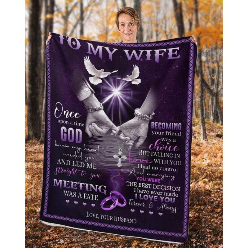 To My Wife - From Husband - A355 - Premium Blanket-Jolura