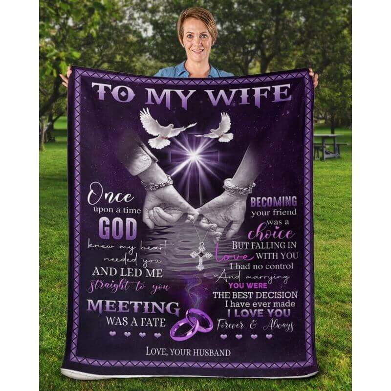 To My Wife - From Husband - A355 - Premium Blanket-Jolura