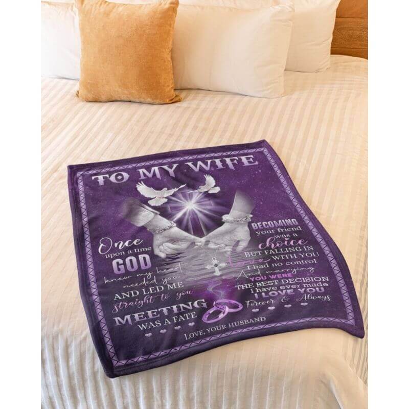To My Wife - From Husband - A355 - Premium Blanket-Jolura