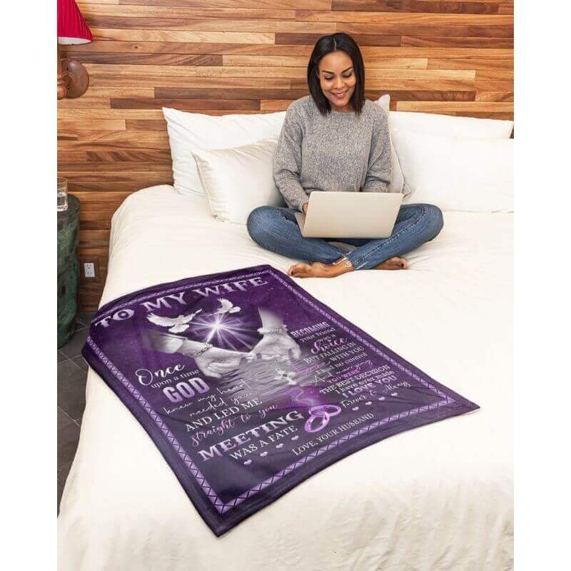 To My Wife - From Husband - A355 - Premium Blanket-Jolura