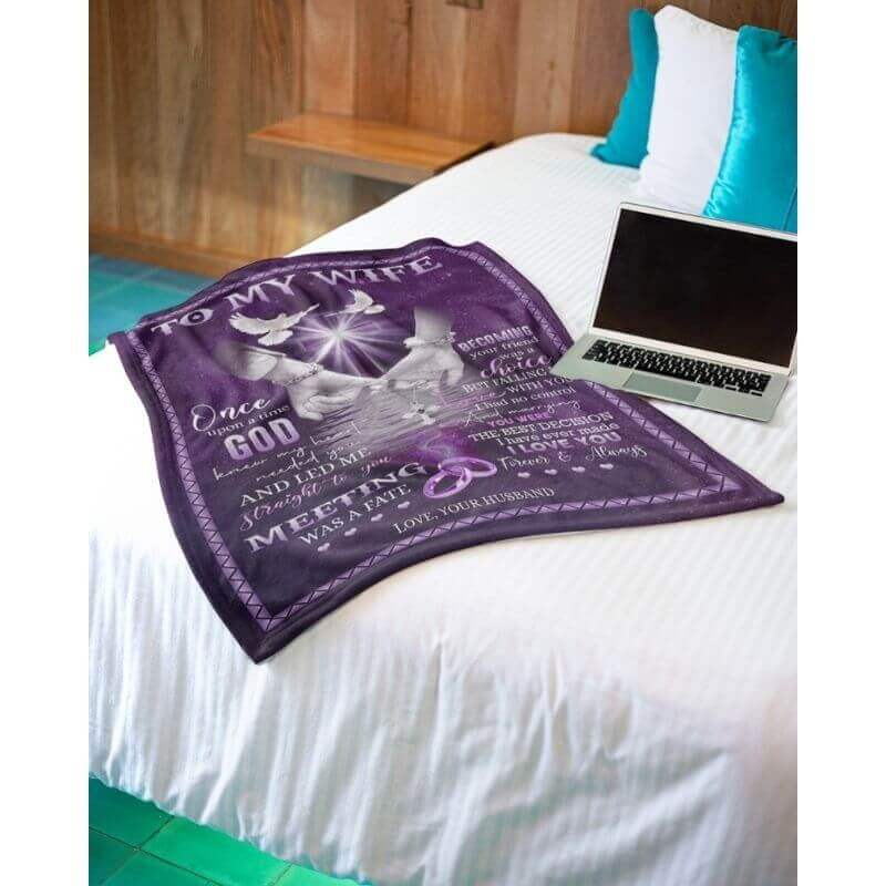 To My Wife - From Husband - A355 - Premium Blanket-Jolura