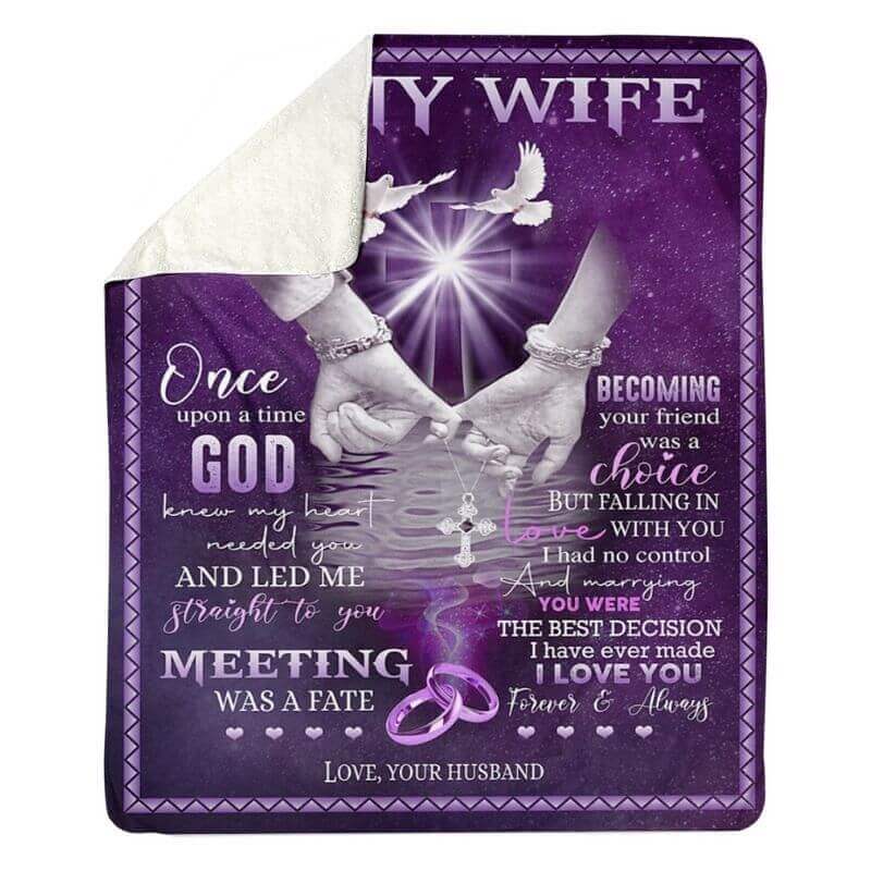 To My Wife - From Husband - A355 - Premium Blanket-Jolura