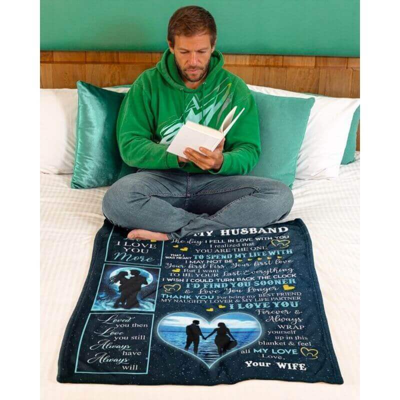 To My Husband - From Wife - A356 - Premium Blanket-Jolura