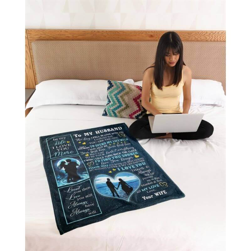 To My Husband - From Wife - A356 - Premium Blanket-Jolura