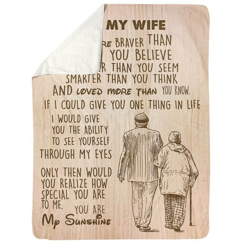 To My Wife - From Husband - F024 - Premium Blanket-Jolura