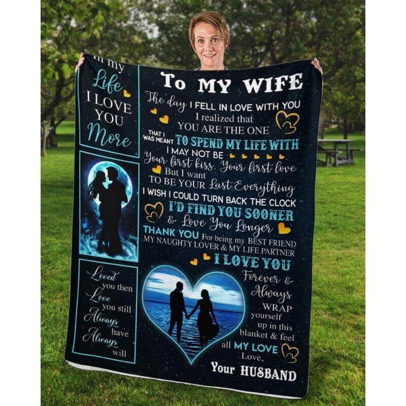 To My Wife - From Husband - A356 - Premium Blanket-Jolura
