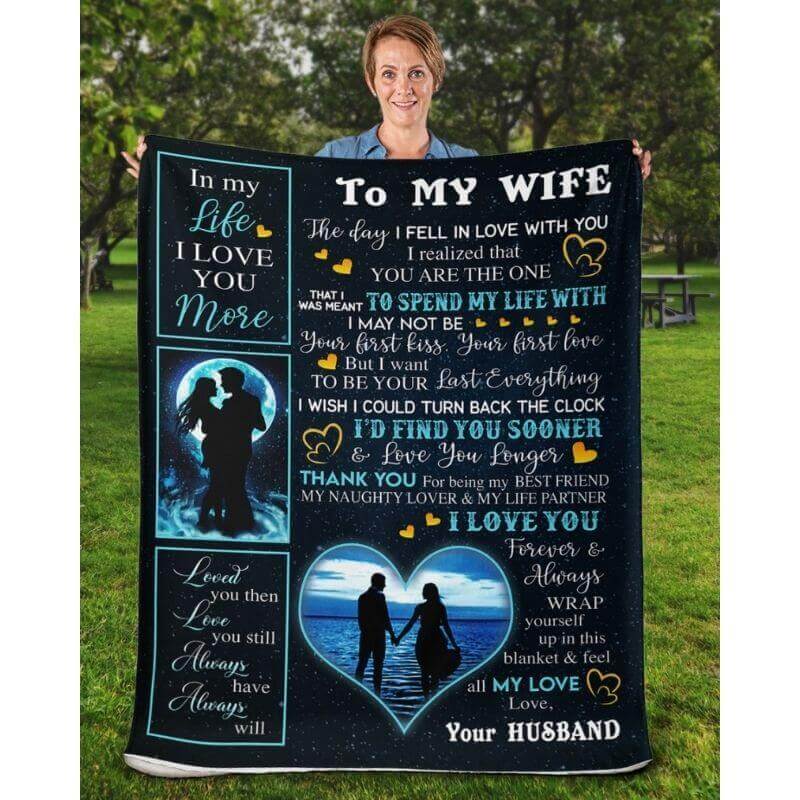To My Wife - From Husband - A356 - Premium Blanket-Jolura