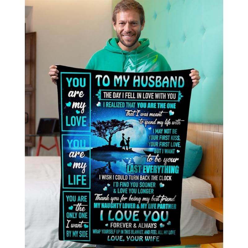 To My Husband - From Wife  - A334 - Premium Blanket-Jolura