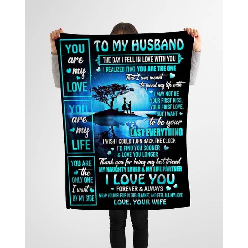 To My Husband - From Wife  - A334 - Premium Blanket-Jolura