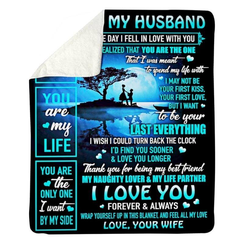 To My Husband - From Wife  - A334 - Premium Blanket-Jolura