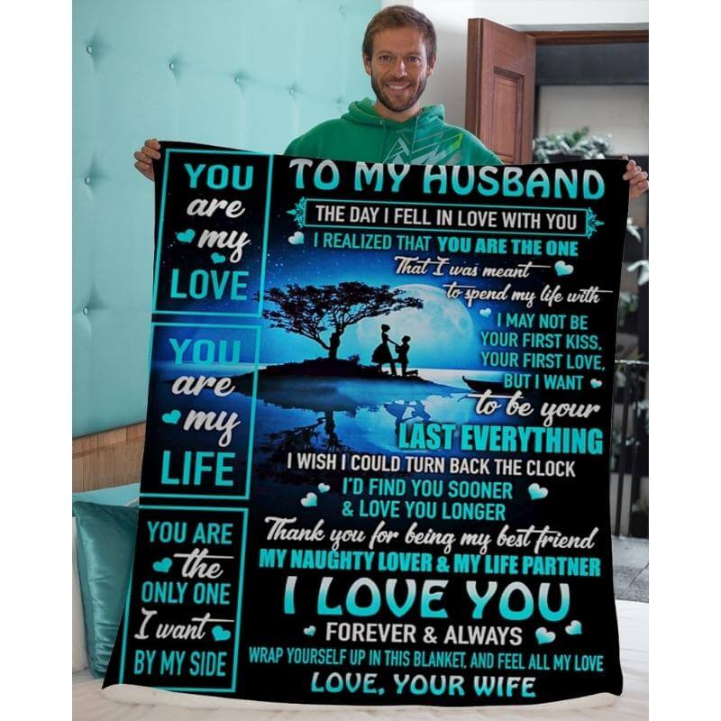 To My Husband - From Wife  - A334 - Premium Blanket-Jolura