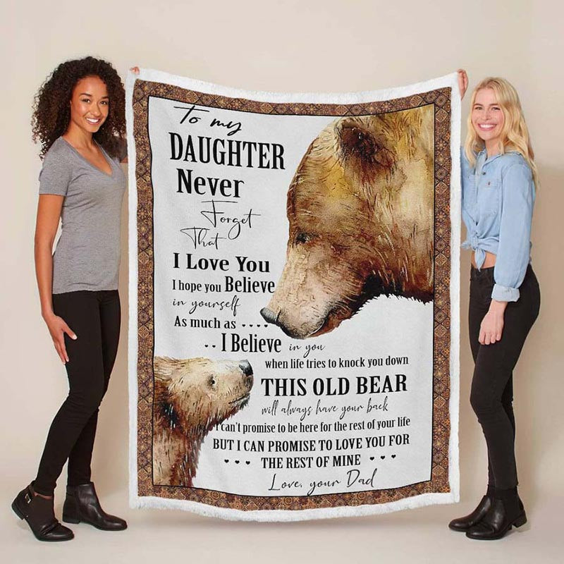 I Love You - A934 - Brown Bear Premium Blanket-Jolura