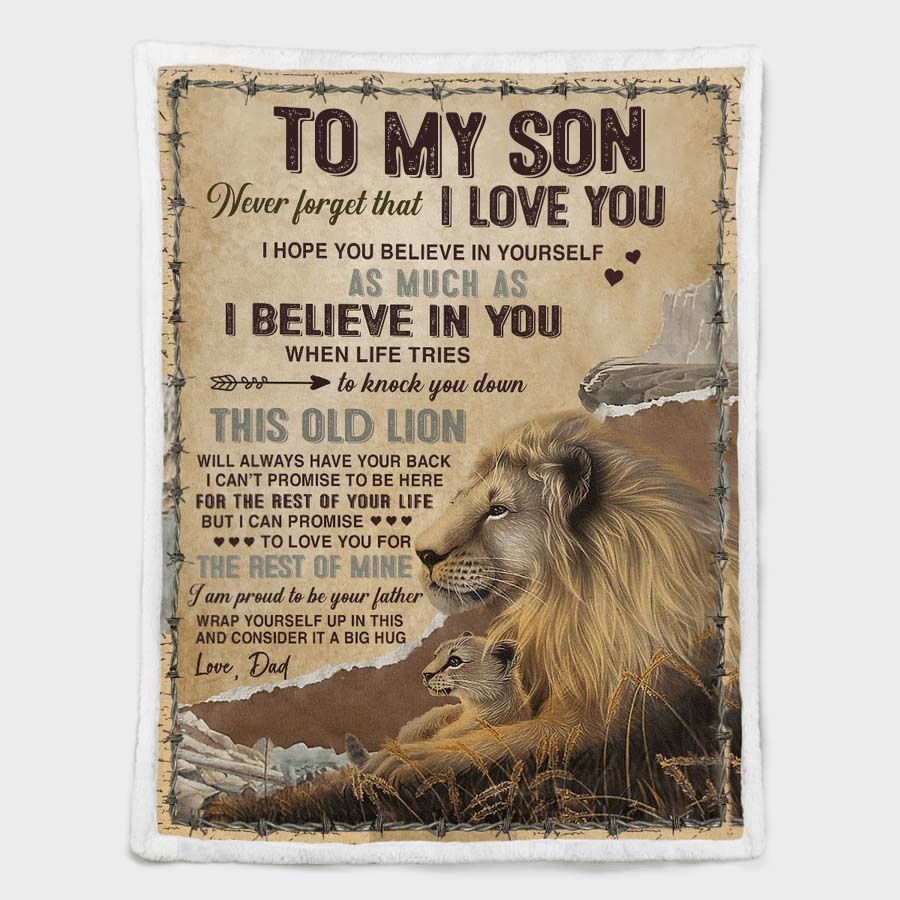 I Believe In You - A933 - Lion Premium Blanket-Jolura
