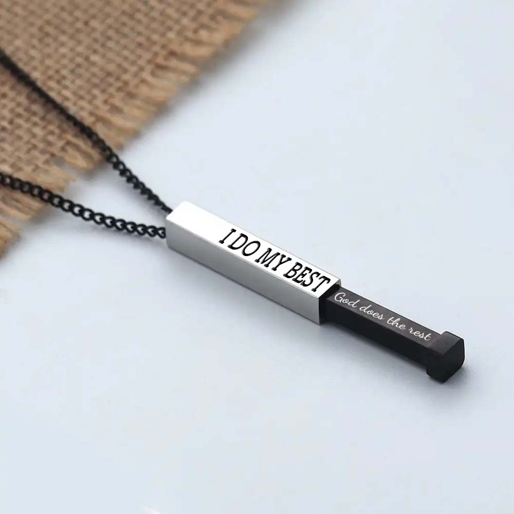 I Do My Best God Does The Rest Hidden Message Necklace-Jolura