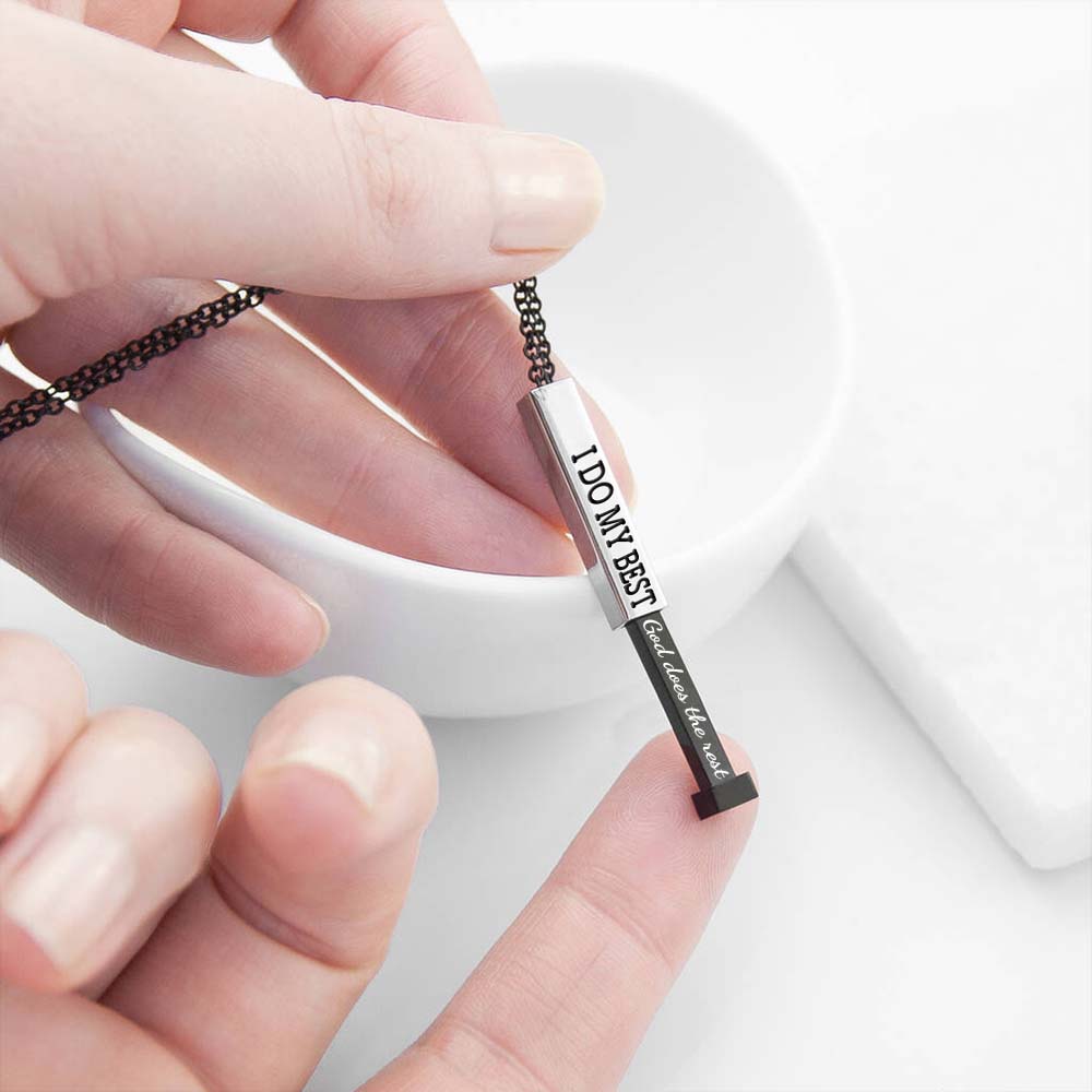 I Do My Best God Does The Rest Hidden Message Necklace-Jolura