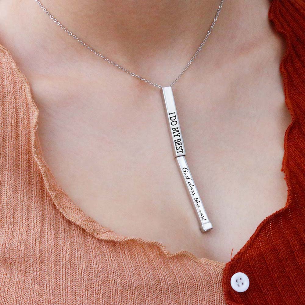 I Do My Best God Does The Rest Hidden Message Necklace-Jolura