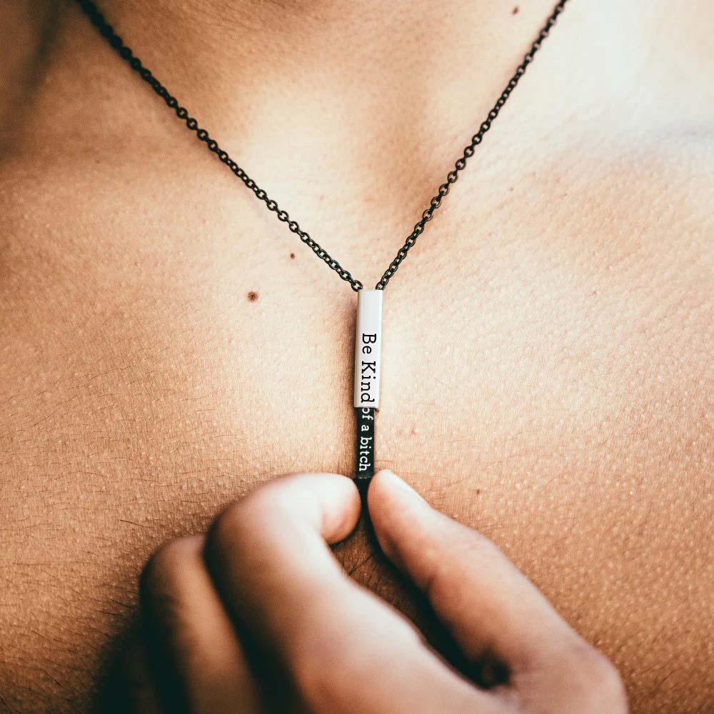 Be Kind...Of A Bi♥ch - Hidden Message Necklace-Jolura
