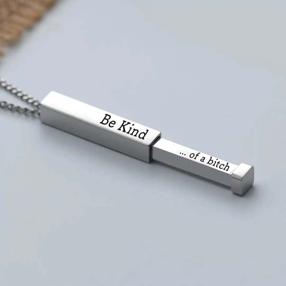 Be Kind...Of A Bi♥ch - Hidden Message Necklace-Jolura