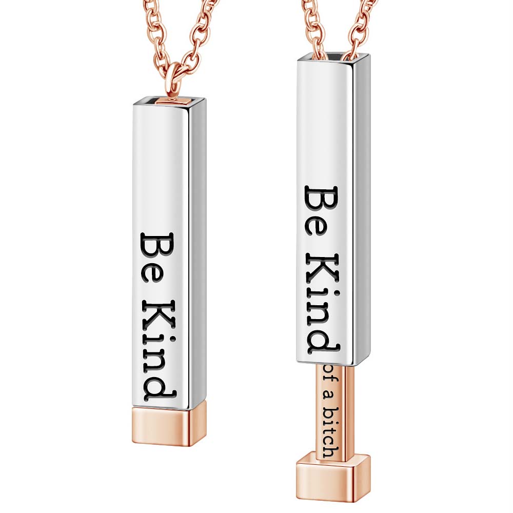 Be Kind...Of A Bi♥ch - Hidden Message Necklace-Jolura