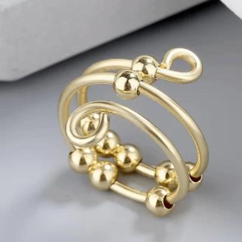 To Daughter - Drive Away Your Anxiety Circle Beads Fidget Ring-Jolura