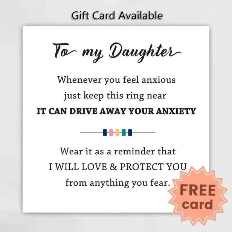 To Daughter - Drive Away Your Anxiety Circle Beads Fidget Ring-Jolura
