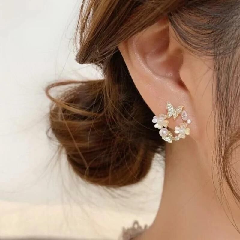 Floral Wreath Earrings-Jolura