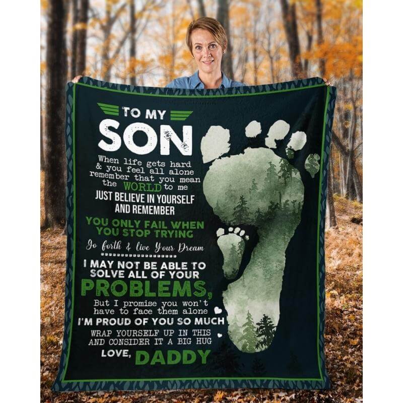 To My Son - From Dad - A324 - Premium Blanket-Jolura