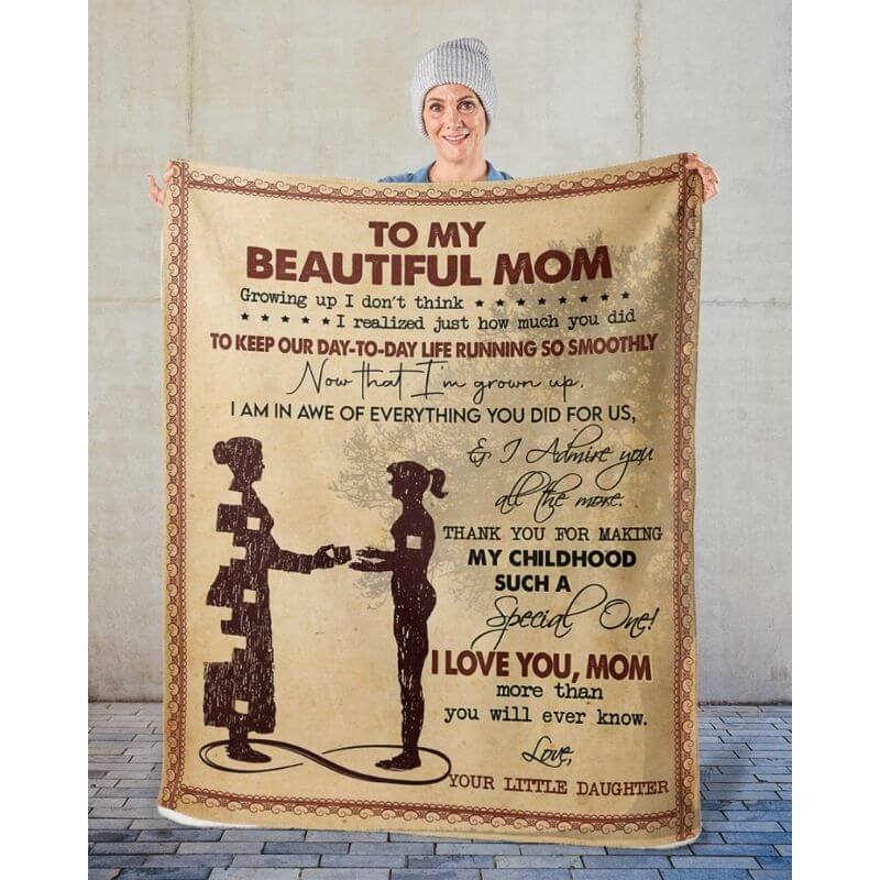 To My Mom - From Daughter  - A367 - Premium Blanket-Jolura