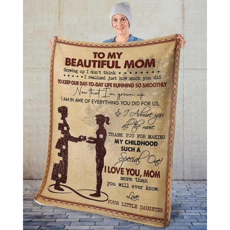 To My Mom - From Daughter  - A367 - Premium Blanket-Jolura