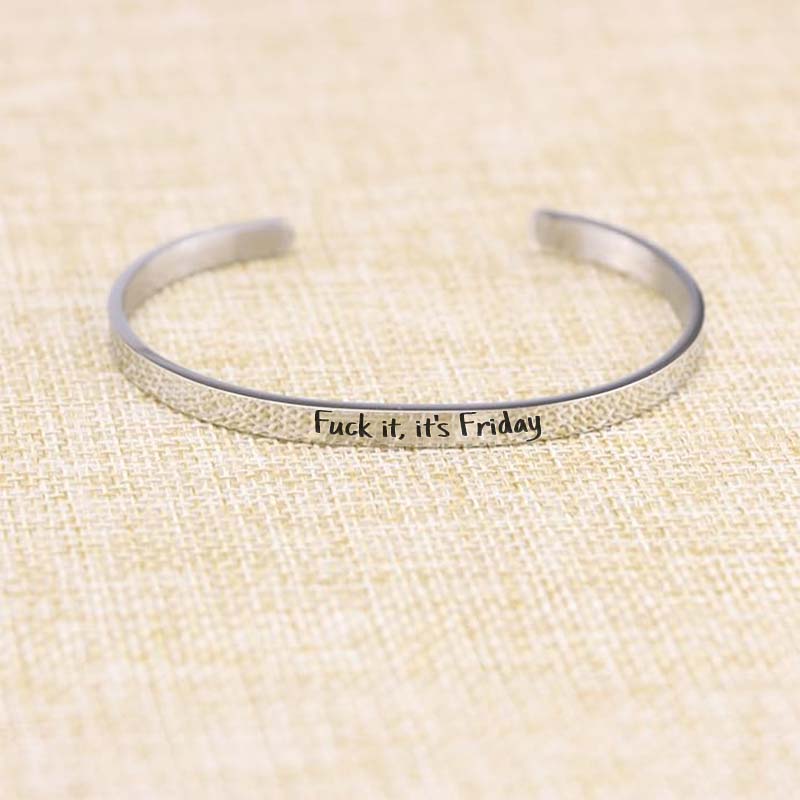 Sarcastic Souls Work Mood Engraved Bracelets-Jolura