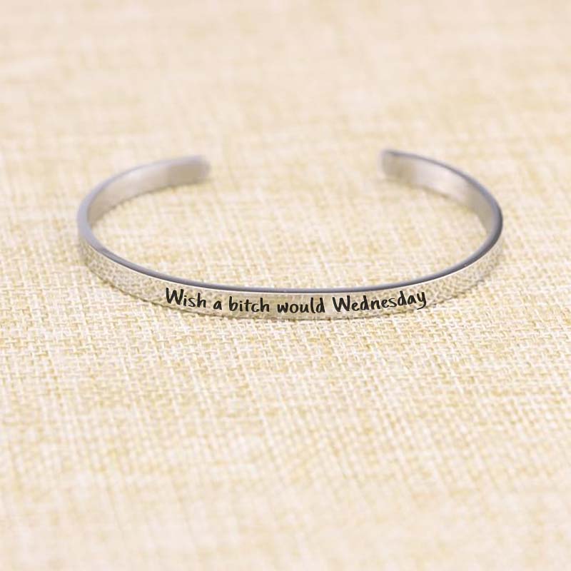 Sarcastic Souls Work Mood Engraved Bracelets-Jolura