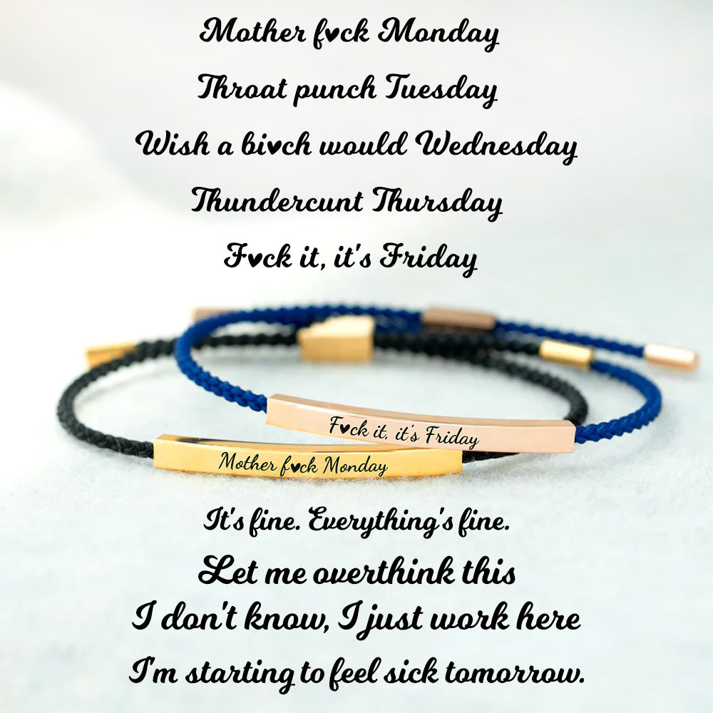 Sarcastic Souls Work Mood Tube Bracelets-Jolura