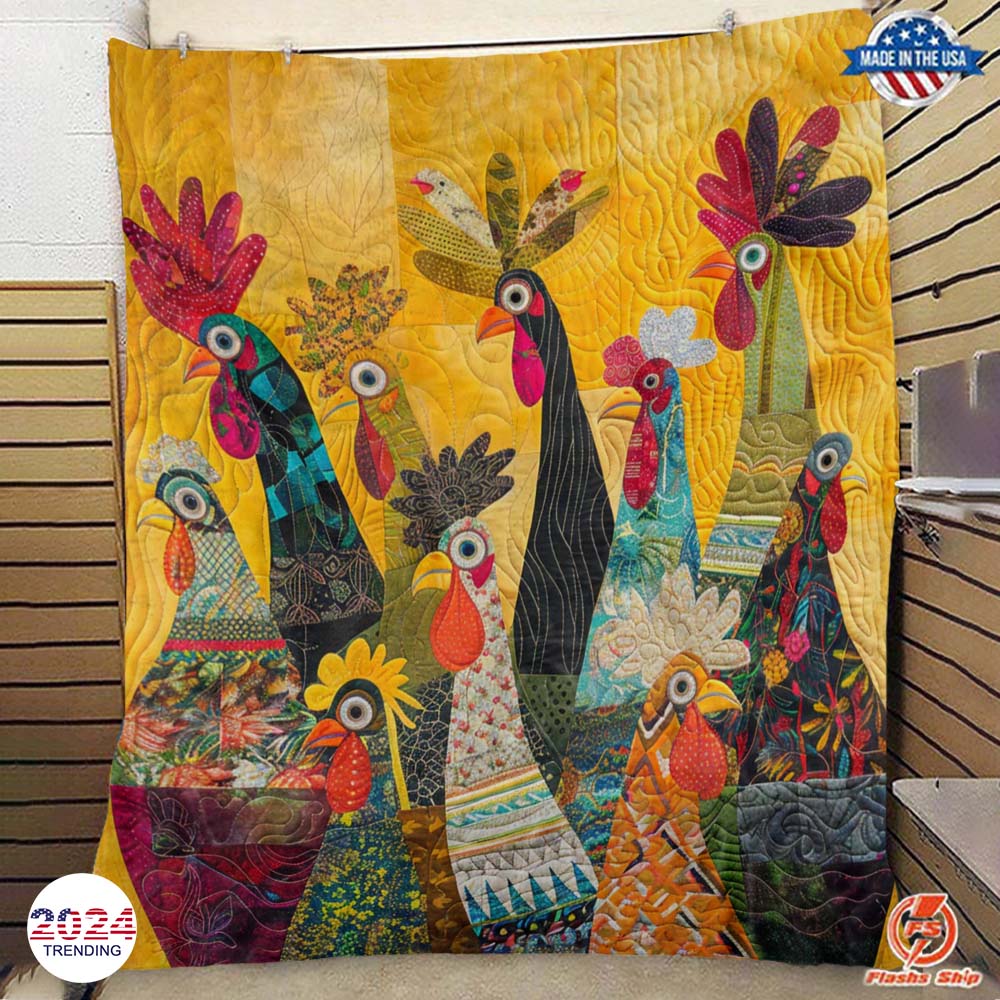 Sunrise Roosters Blanket - H142 - Premium Blanket-Jolura