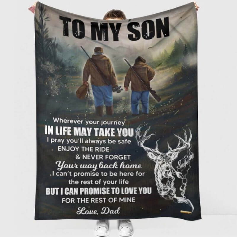 To My Son - From Dad - B101- Premium Blanket-Jolura