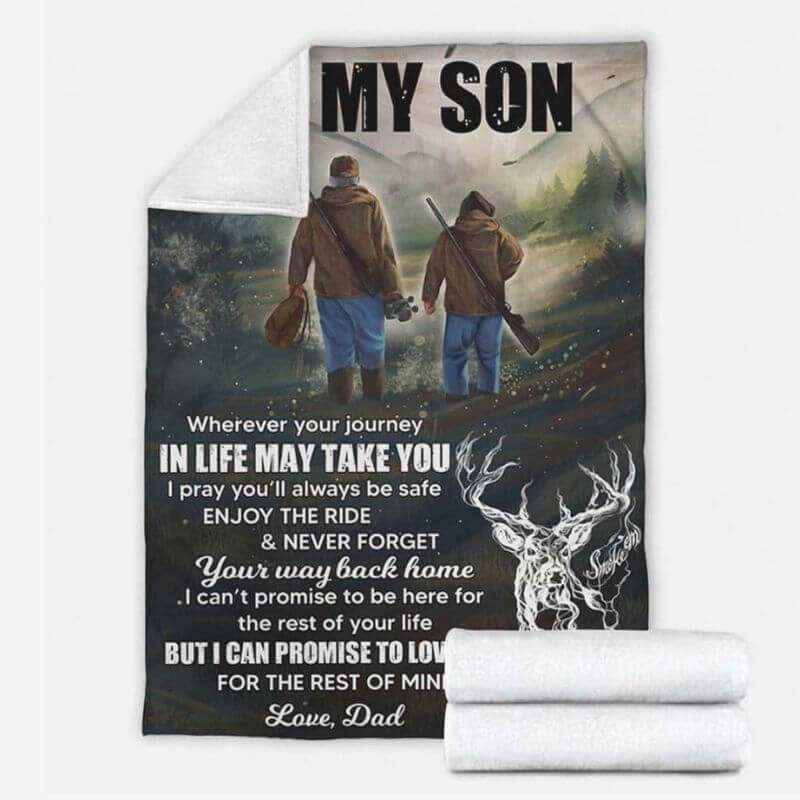 To My Son - From Dad - B101- Premium Blanket-Jolura