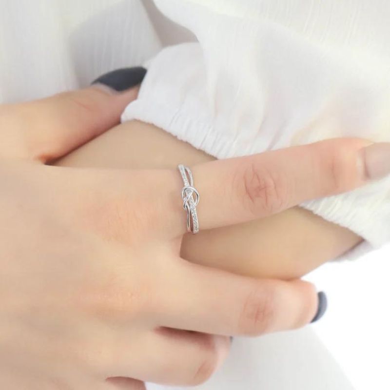 Mother & Daughter 👩👧 Bond Double Band Knot Ring💕-Jolura