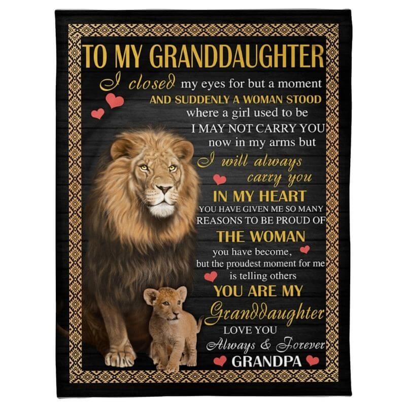 To My Granddaughter - From Grandpa - A383 - Premium Blanket-Jolura