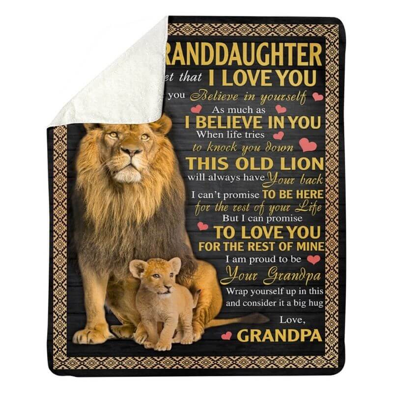 To My Granddaughter - From Grandpa - A387 - Premium Blanket-Jolura