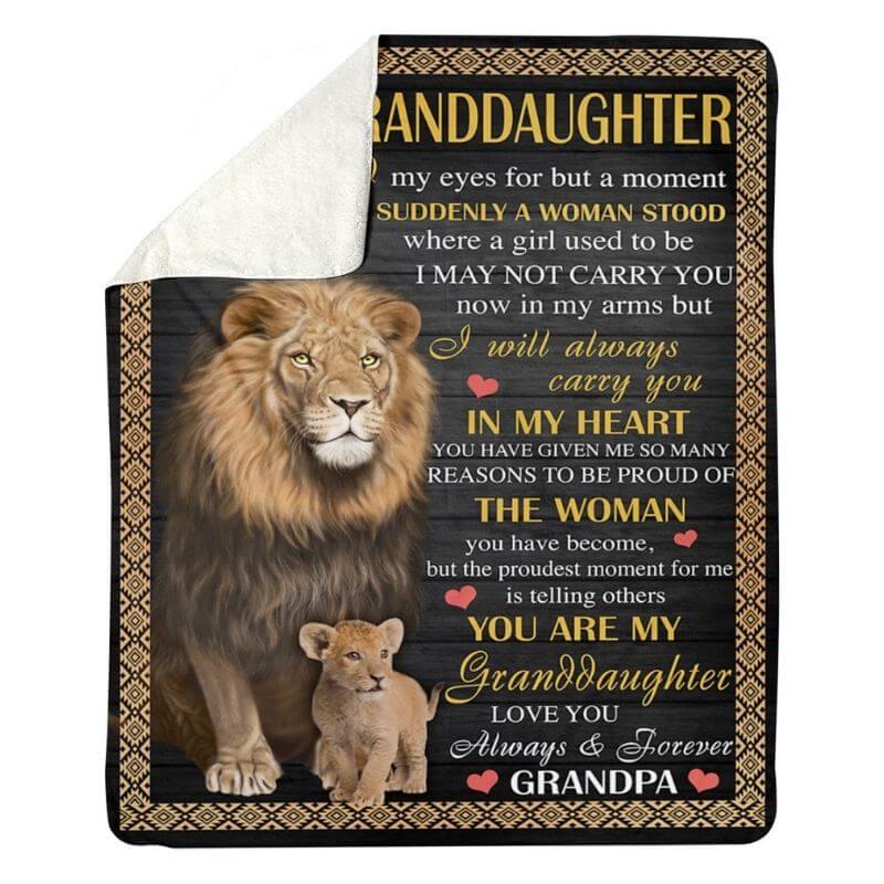 To My Granddaughter - From Grandpa - A383 - Premium Blanket-Jolura