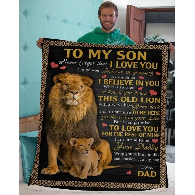 I Love You - A387 - Lion Premium Blanket-Jolura