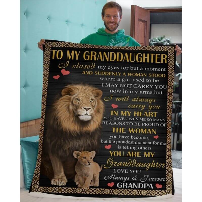 To My Granddaughter - From Grandpa - A383 - Premium Blanket-Jolura