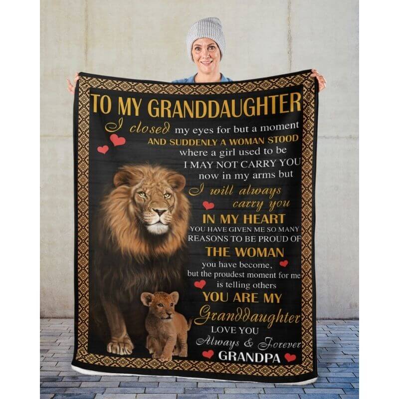 To My Granddaughter - From Grandpa - A383 - Premium Blanket-Jolura