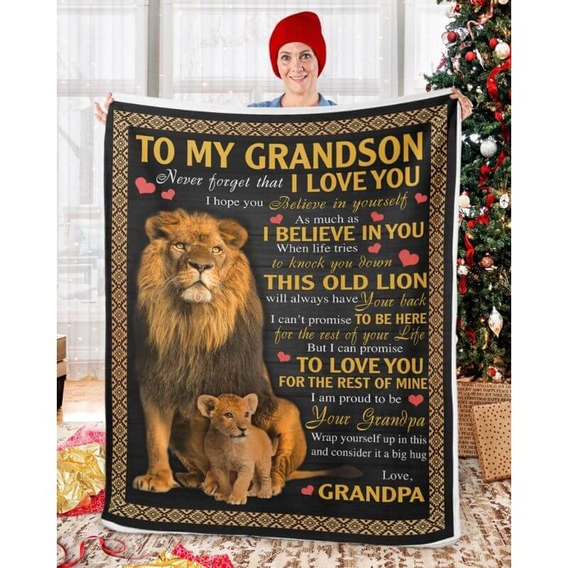 To My Grandson - From Grandpa - A387- Premium Blanket-Jolura