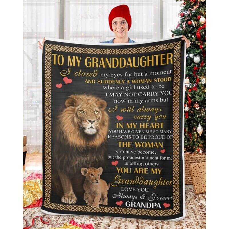 To My Granddaughter - From Grandpa - A383 - Premium Blanket-Jolura