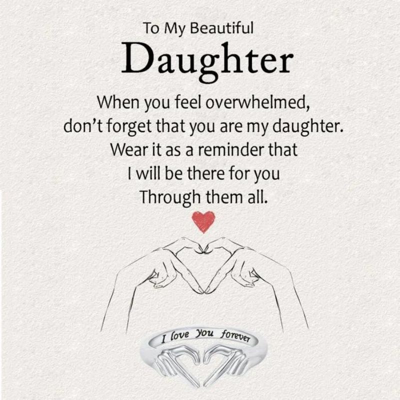To My Beautiful Daughter - I Love You Forever Ring-Jolura